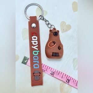 Peruvian Capybara Keychain with strap